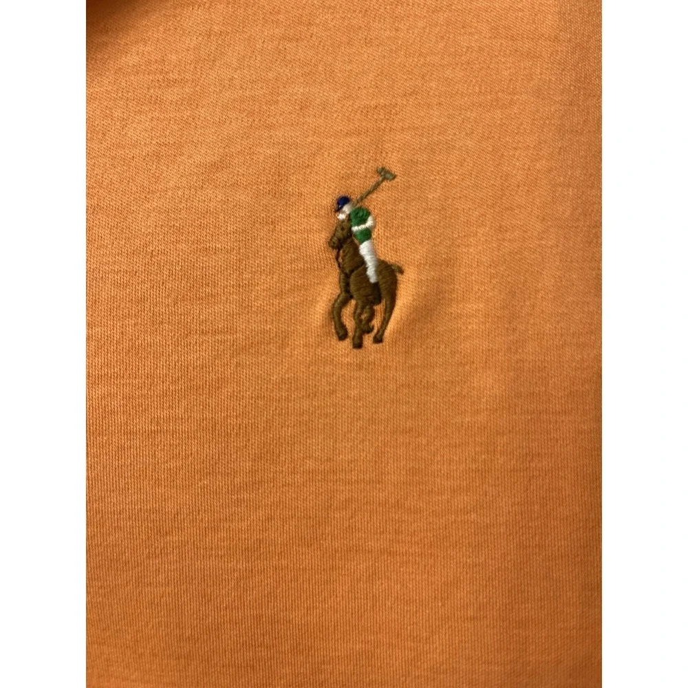 Polo Ralph Lauren Mens XL‎ Orange Pima Soft Touch Short Sleeve Polo Shirt Pony